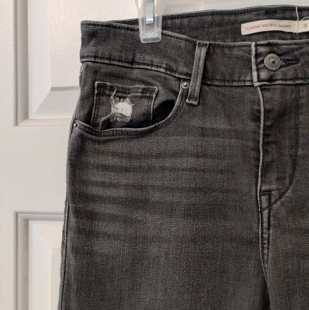 Levi's stretch mid rise skinny jeans - Picture 3 of 10